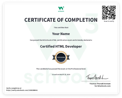 Benefits of HTML Certificate: